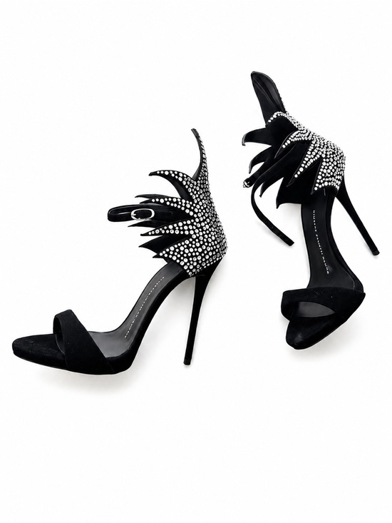 Giuseppe Zanotti Shoes - Giueseppe Zanotti Limited
Edition Starburst Rhinestone & Suede Heels Size 38 NIB